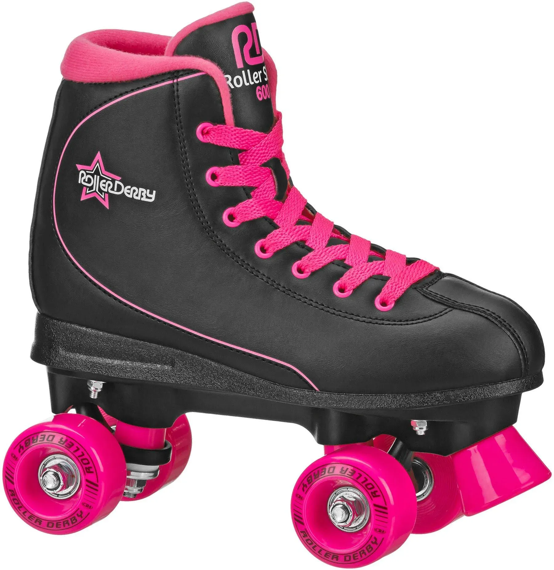 Roller Derby Women's Roller Star 600 Quad Skates Black-Pink 9