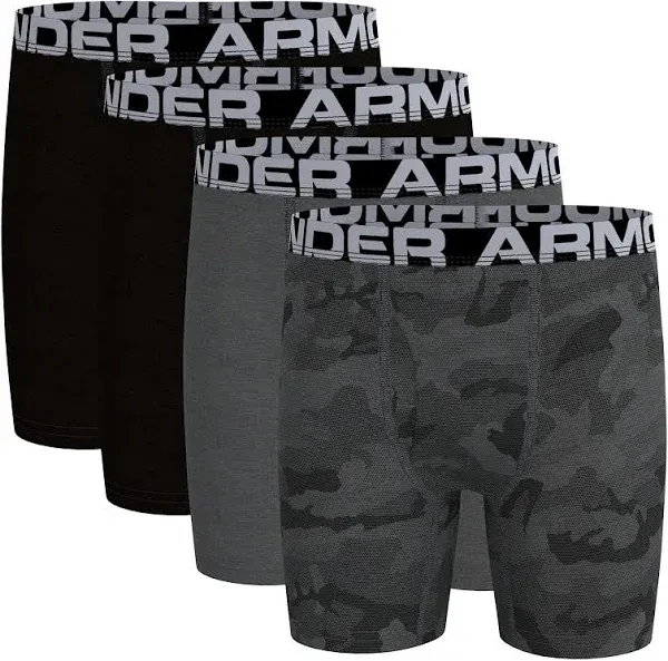 4-Pack Under Armour Boys&#x27; Solid/Camo Jock Boxer Briefs  Size M NWT