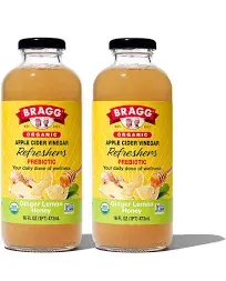 Bragg Refreshers Apple Cider Vinegar, Organic, Honey & Green Tea, Prebiotic - 16 fl oz