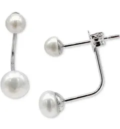 ADORNIA
Silver-Tone Freshwater Pearl (4-6mm) Jacket Earrings