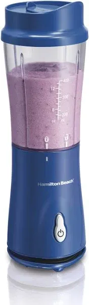 Hamilton Beach Personal Blender with Travel Lid, Portable, Monaco Blue, 51132