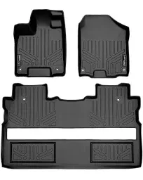 Smartliner Custom Fit 2 Row Floor Mats Liner Set for 2017-2021 Honda Ridgeline Crew Cab & All Model