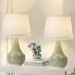 Natyswan Table Lamp Set of 2, 18.6 Tall Ceramic Table Lamp Classic Beside Lamps Nightstand Lamp Modern Table Lamp for Living Room, Bedroom & Office