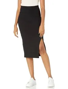 The Drop Women's Veronique High-Waist Slit Skirt