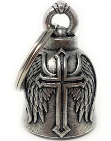 Bravo Bells Cross Wing Motorcycle Biker Bell Accessory or Key Chain