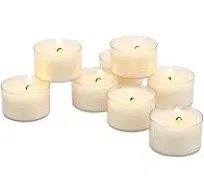 Stonebriar Bulk 96 Pack Unscented Smokeless Long Burning Clear Cup Tea Light Can