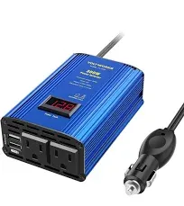 Power Inverter 300W Car Inverter DC 12V to 110V AC Converter with LED Display...