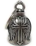 Bravo Bells Cross Wing Motorcycle Biker Ride Bell or Key Chain for Good Luck ...