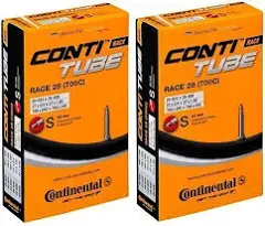 Continental Race 28 700x20 25C Bicycle Inner Tubes 42mm Long Presta Valve 2 Pack