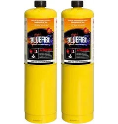 Pack of 2 BLUEFIRE Modern MAPP Gas Cylinder 16.1 oz 14% More Bonus Fuel than MAP