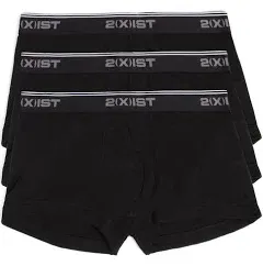 2(X)IST Men's 2ist Cotton Stretch 3 Pack No-Show Trunk