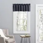 Ellis Curtain Stacey Sheer Balloon Valance, 60" x 15", Navy