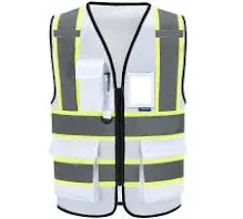 AYKRM 11 color High Vis Reflective Safety Vest for Women Men Security Pocket Zipper