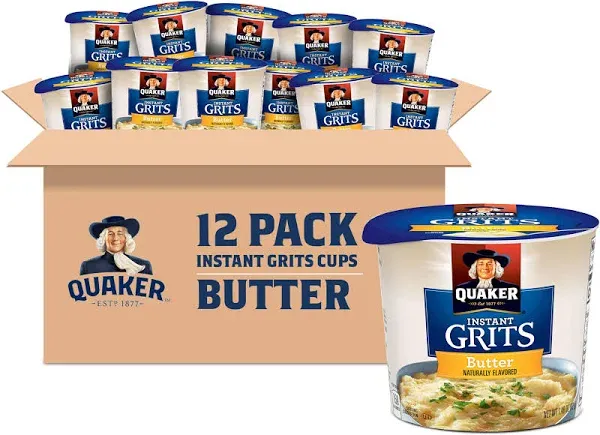 Quaker Instant Grits, Butter, 0.98oz Packets, (10 Pack)