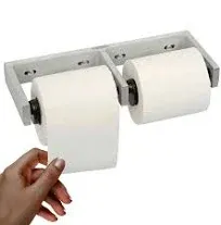 READ* BOBRICK 2740 ClassicSeries Cast Aluminum Toilet Tissue Dispenser-2 Rolls