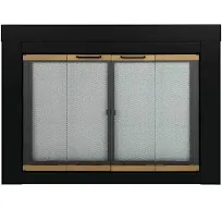 Pleasant Hearth AR-1021 Arrington Fireplace Glass Door, Black, Medium