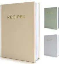 ZICOTO Aesthetic Blank Recipe Book with Waterproof Cover - The Perfect Recipe Notebook to Write in Your Own Recipes - Beautiful Blank Cookbook to