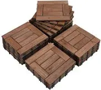 Yaheetech 27pcs Wood Flooring Tiles for Patio