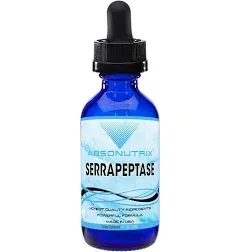 Absonutrix Serrapeptase Enzyme 583mg, 4 Fl oz, 250000 spu per Serving, 120 Servings, High Bioavailability, Quick Absorption, Third-Party Tested, GMP-Certified, Non-GMO, Cruelty-Free, Made in USA