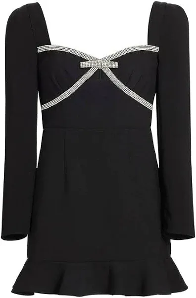 Self-Portrait Women's Diamante Bow Mini Dress