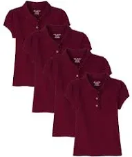 The Children's Place Girls Short Sleeve Ruffle Pique Polo Multipack