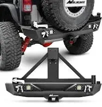 Rough Country 10594A - Rear Bumper - Rock Crawler - Tire Carrier - Jeep Wrangler JK (07-18)