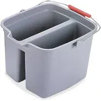 Rubbermaid Commercial 2617GRA 17 qt. Plastic Double Utility Pail - Gray New