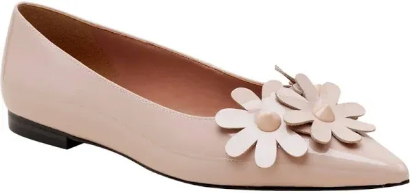 Linea Paolo Narcisus Pointed Toe Flat Silver