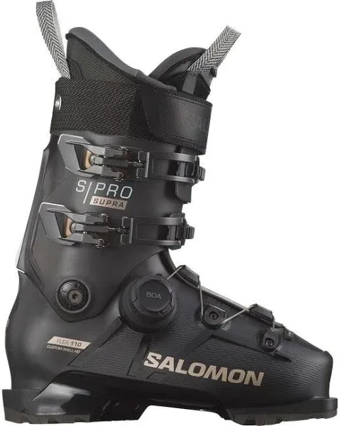 Salomon S/Pro Supra BOA 110 Men&#039;s All-Mountain Ski Boots, Black/Beluga/T<wbr/>itanium