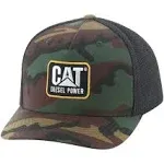 Caterpillar Men's Design Mark Diesel Cap, Woodland Camo, One Size