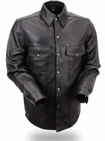 First Manufacturing Men's Milestone Motorcycle Leather Shirt