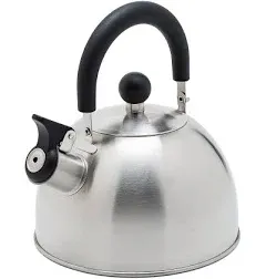 Primula Stainless Steel Folding Handle 1.5qt Whistling Spout Tea Kettle