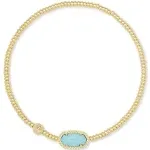 Kendra Scott Grayson Gold Stretch Bracelet Light Blue Magnesite