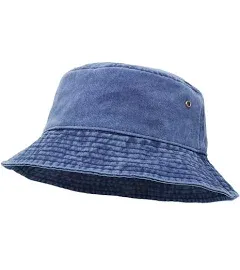 Wide Brim Washed Denim Cotton Outdoor Sun Hat