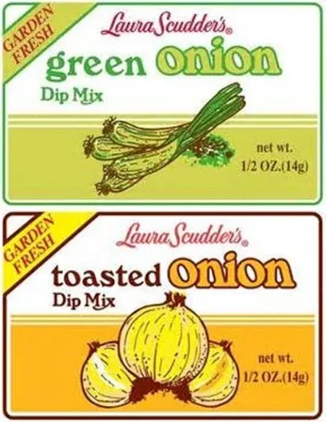 Laura Scudders Green Onion Dry Dip Mix Great For Vegetables Chips Sauces and ...