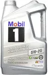 Mobil 1 120763 Synthetic Motor Oil 5W-20, 5 Quart