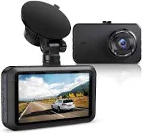 Dash Cam 1080P Full HD, 2 Mounting Options, On-Dashboard Camera Video Recorde...