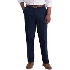 Haggar Men's Iron Free Premium Khaki Classic Fit Flat Front Pant