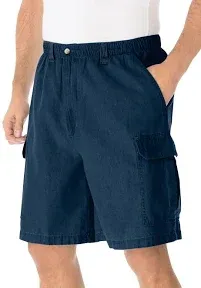 KingSize Men's Big & Tall Knockarounds 8" Full-Elastic Cargo Shorts