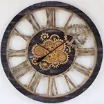 Wall Clock 36 inch Vintage Black