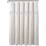 Lush Decor Dana Lace Shower Curtain White