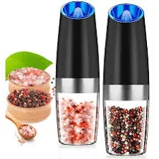 Emlimny Gravity Electric Salt and Pepper Grinder Set