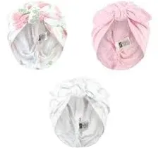 Hudson Baby Turban Cotton Headwraps, Rose