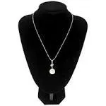 Adorox 12&#039;&#039; Black Velvet Necklace Pendant Chain Jewelry Bust Display Holder... 