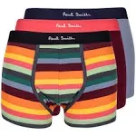 Paul Smith Men's 3-Pack artist-stripe & Solid Boxer Trunks, Multi