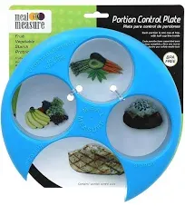 Meal Measure, Portion Control Plate, Red/Green, 1 Count