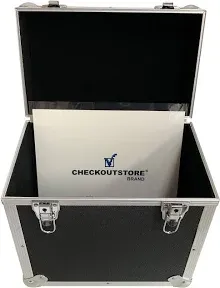 CheckOutStore Aluminum Heavy Duty 12" LP Vinyl Record Album Storage Box