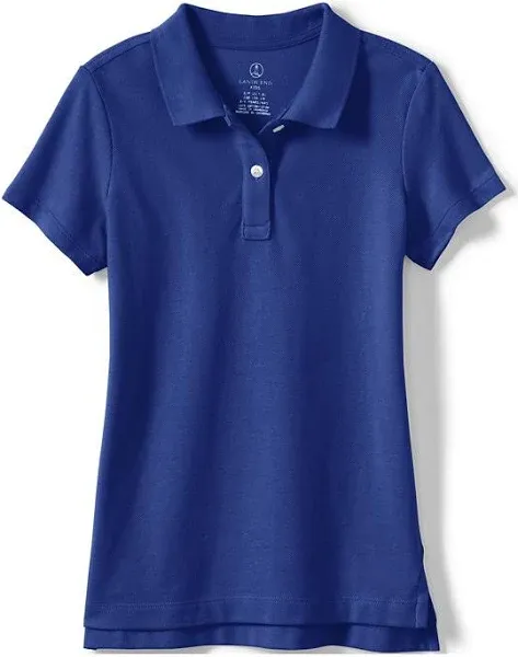 Lands' End Girls Short Sleeve Feminine Fit Mesh Polo Shirt