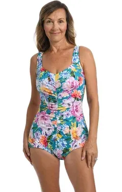 Women's Maxine Shirred Front Girl Leg One Piece Swimsuit