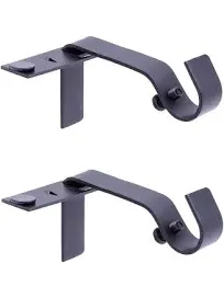 Fast Fit - KN76008 - Matte Black Curtain Rod Bracket 5/8 in. L